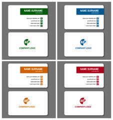 Obraz premium Business card design vector simple identity