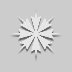 Snowflake icon in bright style