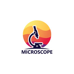 Microscope Lab Logo Template Design