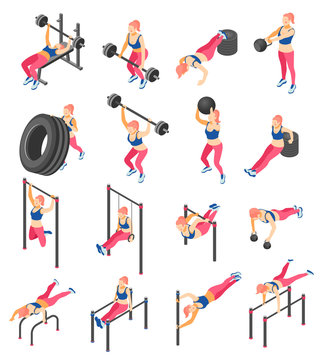 Workout Isometric Icons