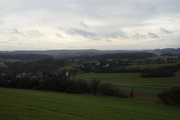 Fototapeta na wymiar Panoramalandschaft bei Rödental in Franken