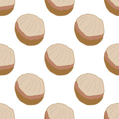 Seamless pattern with cake.Hand drawn vector illustration.