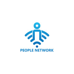 People Network Logo Template Design