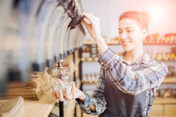 Bulk Products in Dispensers and Food Available at Zero Waste Shop