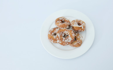 Kuih Keria or sweet potato rings also know as Malaysian donuts 