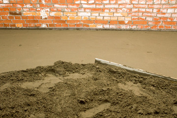 Close up on plumbing pipes water floor heating installation system interior.