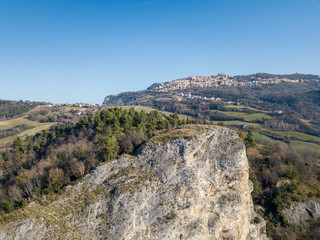 Fototapeta na wymiar View of Mt. Cucco and San Marino