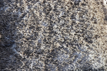 Saline-alkali land in areas around the Dachaidan Emerald Salt Lake, Qinghai Province China. Salt and texture. Crystal salt.