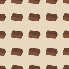 Seamless pattern with cake.Hand drawn vector illustration.