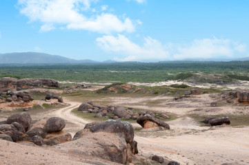 Road in Praia do Gi , Santa Catarina