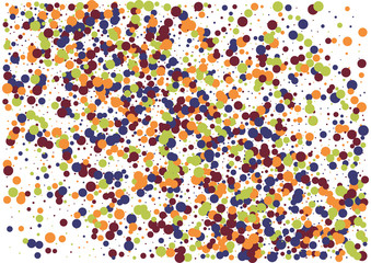 Festive color round confetti background. Abstract frame confetti texture for holiday, postcard, poster, website, carnivals, birthday and children's parties. Cover confetti mock-up. Wedding card layout