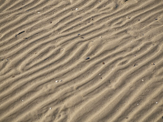 Detail shot of sand formed into waves