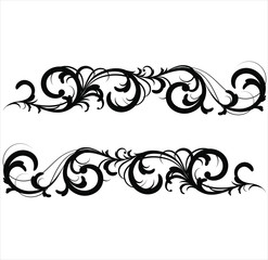 Vintage pattern. Swirl decor element for fence wrought or wedding card. Vector illustration on isolated background.