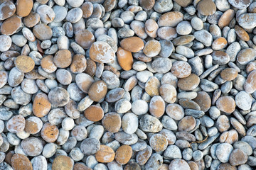 Abstract top view pebbles background texture for background or backdrop