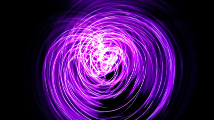 Freeze light photo. Abstract pattern background in circle shape.