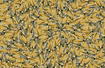 Bullets photo background. Gun concept.