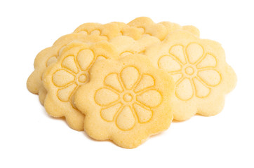 flower butter cookies isolated