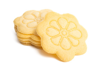 flower butter cookies isolated