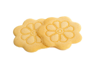 flower butter cookies isolated