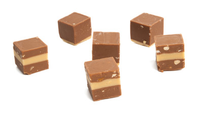 chocolate candies isolated