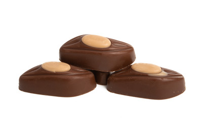 chocolate candies isolated