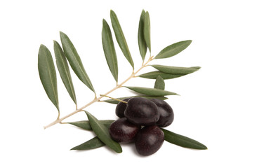 Obraz na płótnie Canvas black olives isolated