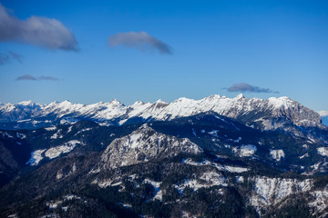 Fototapeta na wymiar Aerial view of the alps (Koschuta bergen), Slovenia