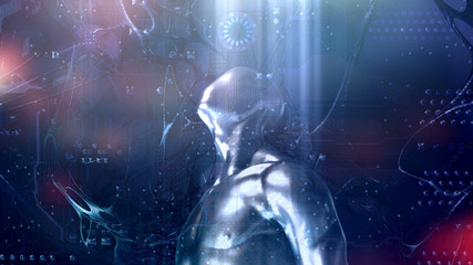 Abstract Art | 3D Illustration | Zukunftsvision Künstliche Intelligenz