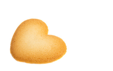 butter cookie hearts isolated