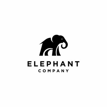 Elephant Logo Vector Symbol silhouette