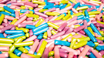 close up a background from colorful sweets of sugar candies