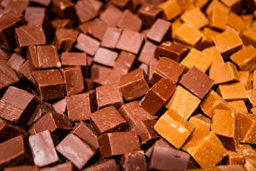various chocolates as a background - sweet food