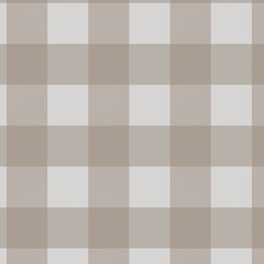 Twill taupe and white buffalo plaid