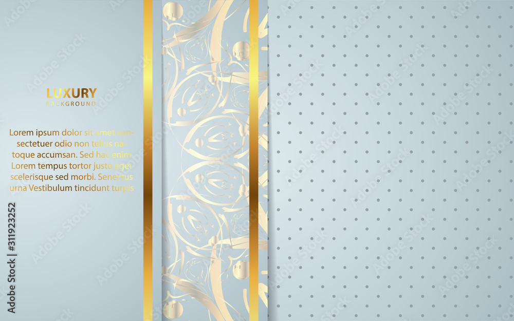Poster white silver abstract background with paper shapes overlap layers. luxury and modern concept texture