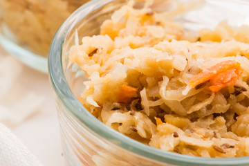 Traditional polish peas with cabbage