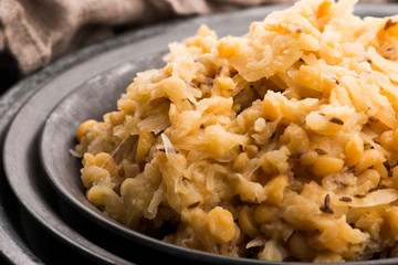 Traditional polish peas with cabbage