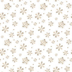 seamless snowflakes pattern and background vector illustration