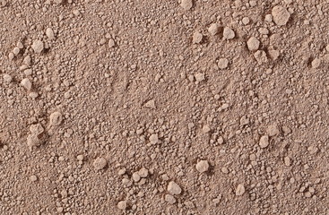 Ground chocolate powder background and texture