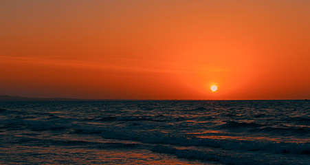 sunset over the sea