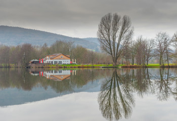 Fototapeta premium landscape with lake