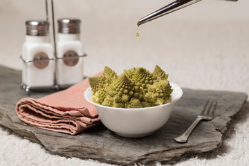 Romanesco Brecol in preparation to be cooked, served and eaten