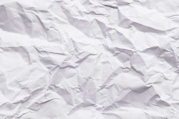 Crumpled paper as a white background.