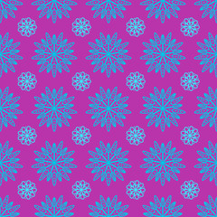 tile pattern  seamless with pink and blue floral ornaments. Flower Texture for kitchen wallpaper or bathroom flooring. can be used as wrapping paper, fabric print, card