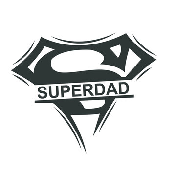 superman style superdad Logo Monogram for Fathers day 