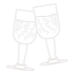 Champaign glass icon