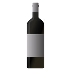 Isolated wine bottle