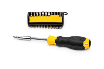 Multi Bit Screwdriver Set on a white background