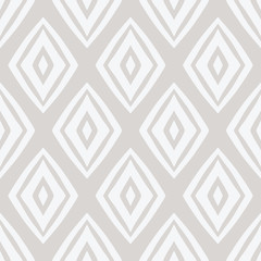 Farmhouse style diamond seamless repeat vector pattern sand white. Hand drawn diamond pattern suitable for textile, wallpaper, and paper. 