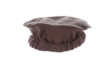 afghan wool hat isolated on white background
