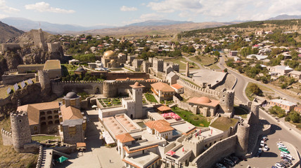 Aerial view of Rabati Castle complex in Akhaltsikhe in Georgia